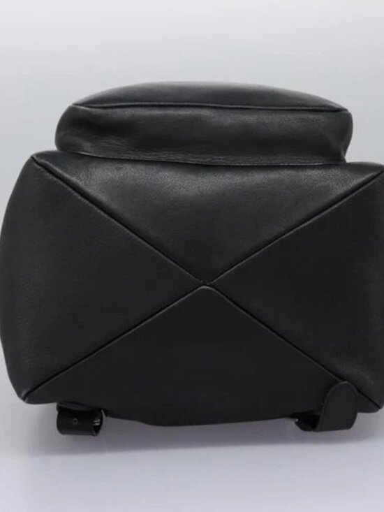Salvatore Ferragamo Gancini Backpack Leather Black Silver Auth EC696 main image 16